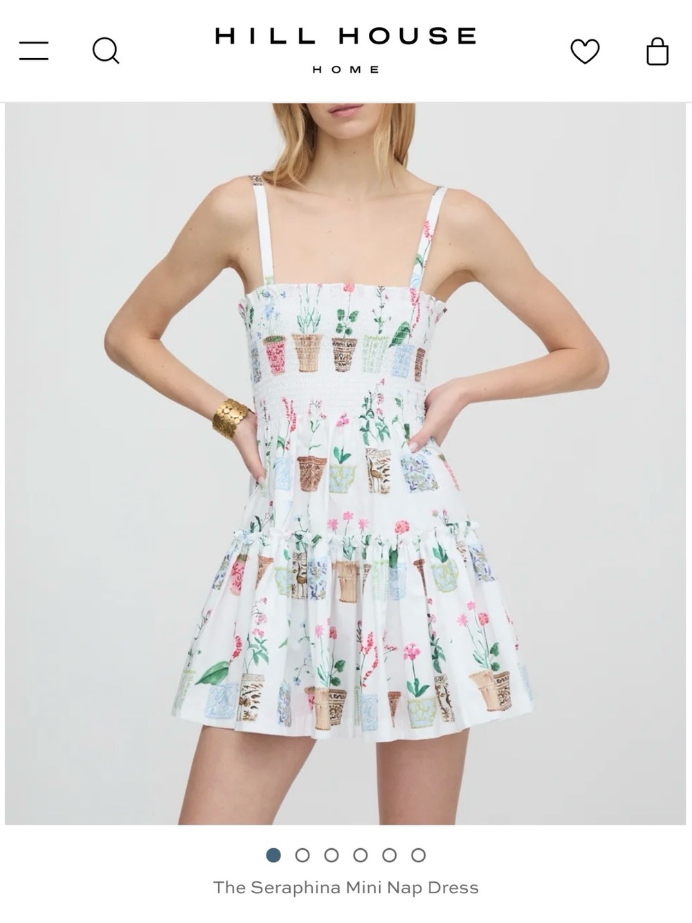 Hill House Seraphina Mini Nap Dress - Flower Pots